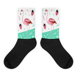 flamingo foot socks