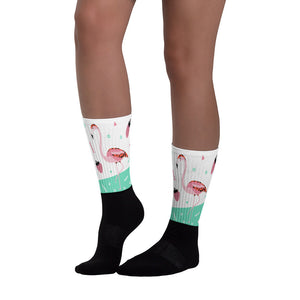 flamingo foot socks